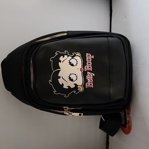BETTY BOOP SLING BAG BLACK IN COLOR MEDIUM BAG.